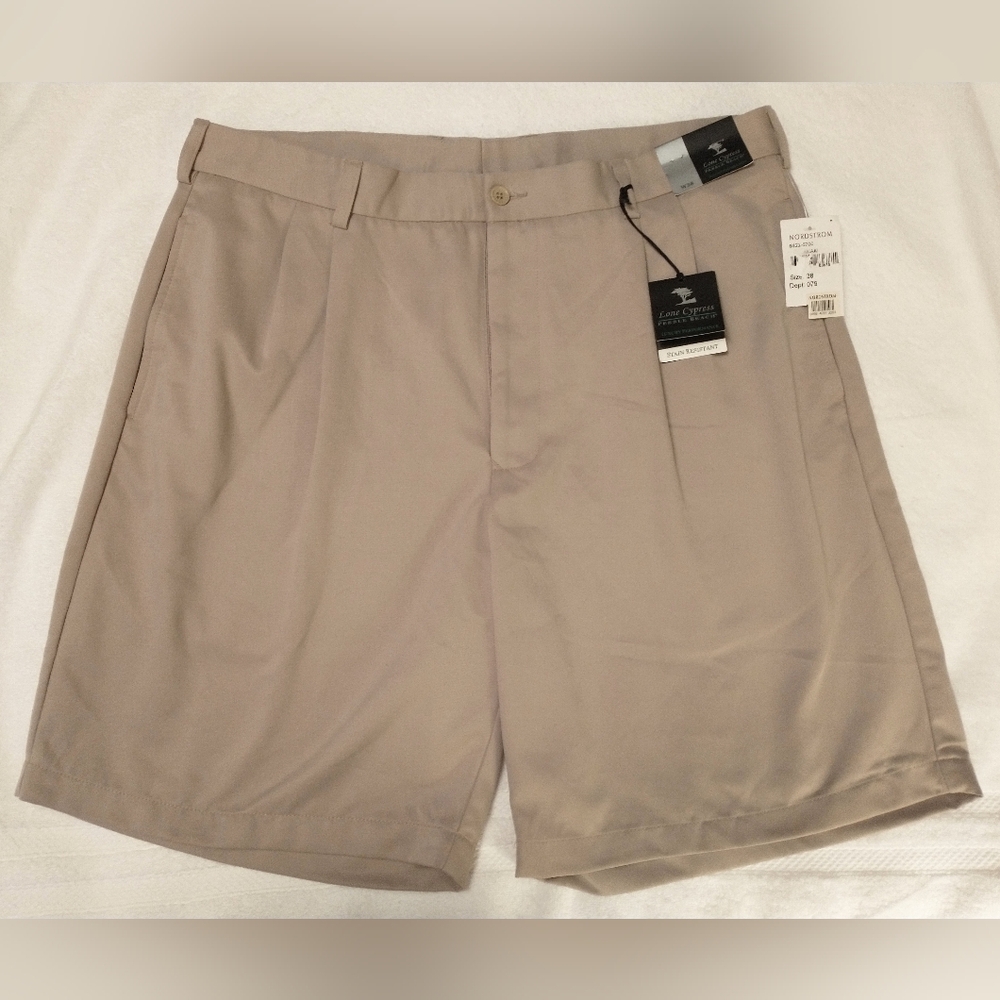 Lone Cypress Pebble Beach Khaki Golf Shorts W38 Luxury Performance Nordstrom